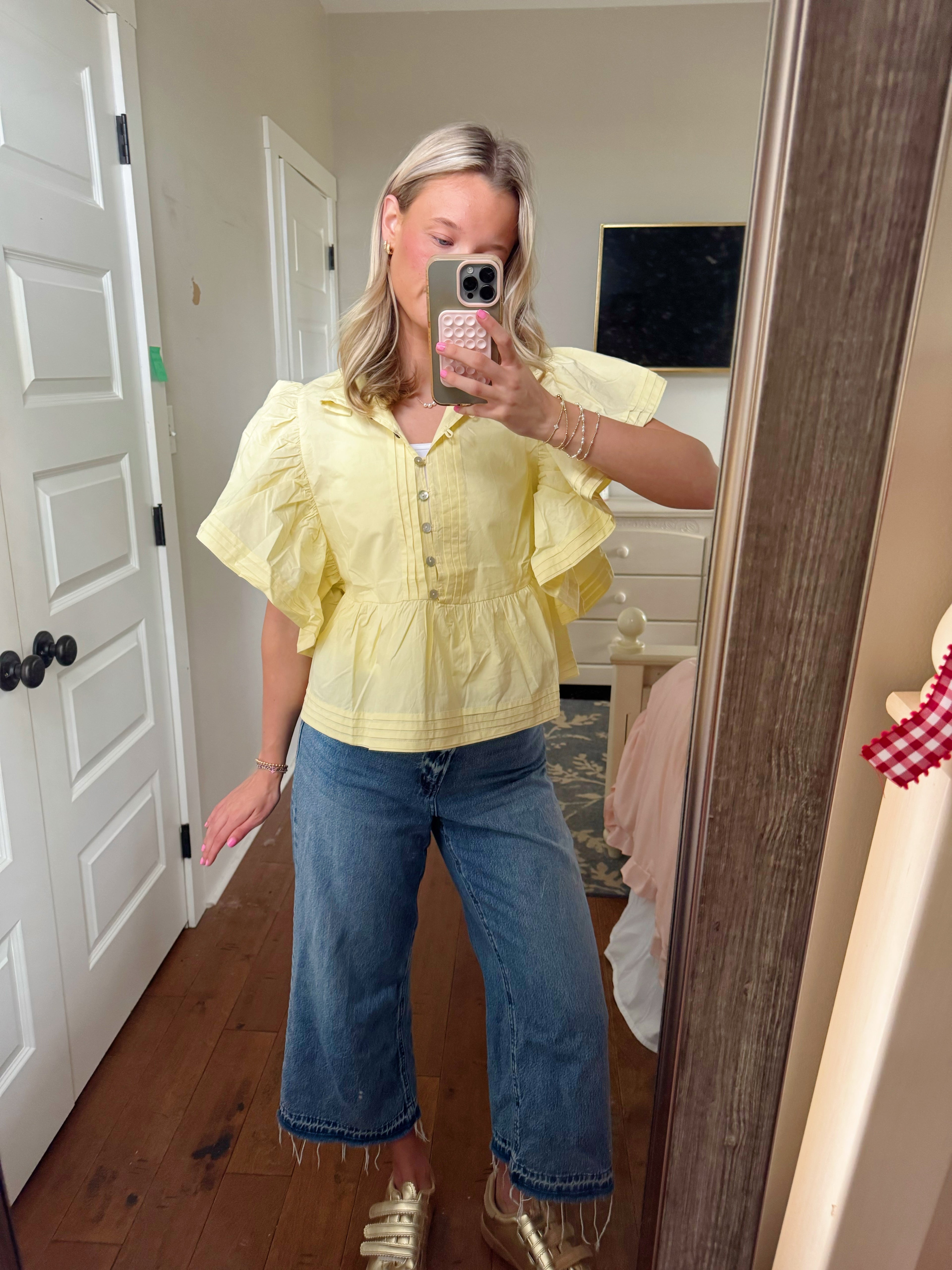 Pink Lemonade Ruffle Top