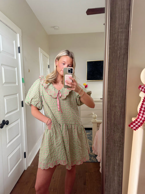 Gingham Watermelon Dress