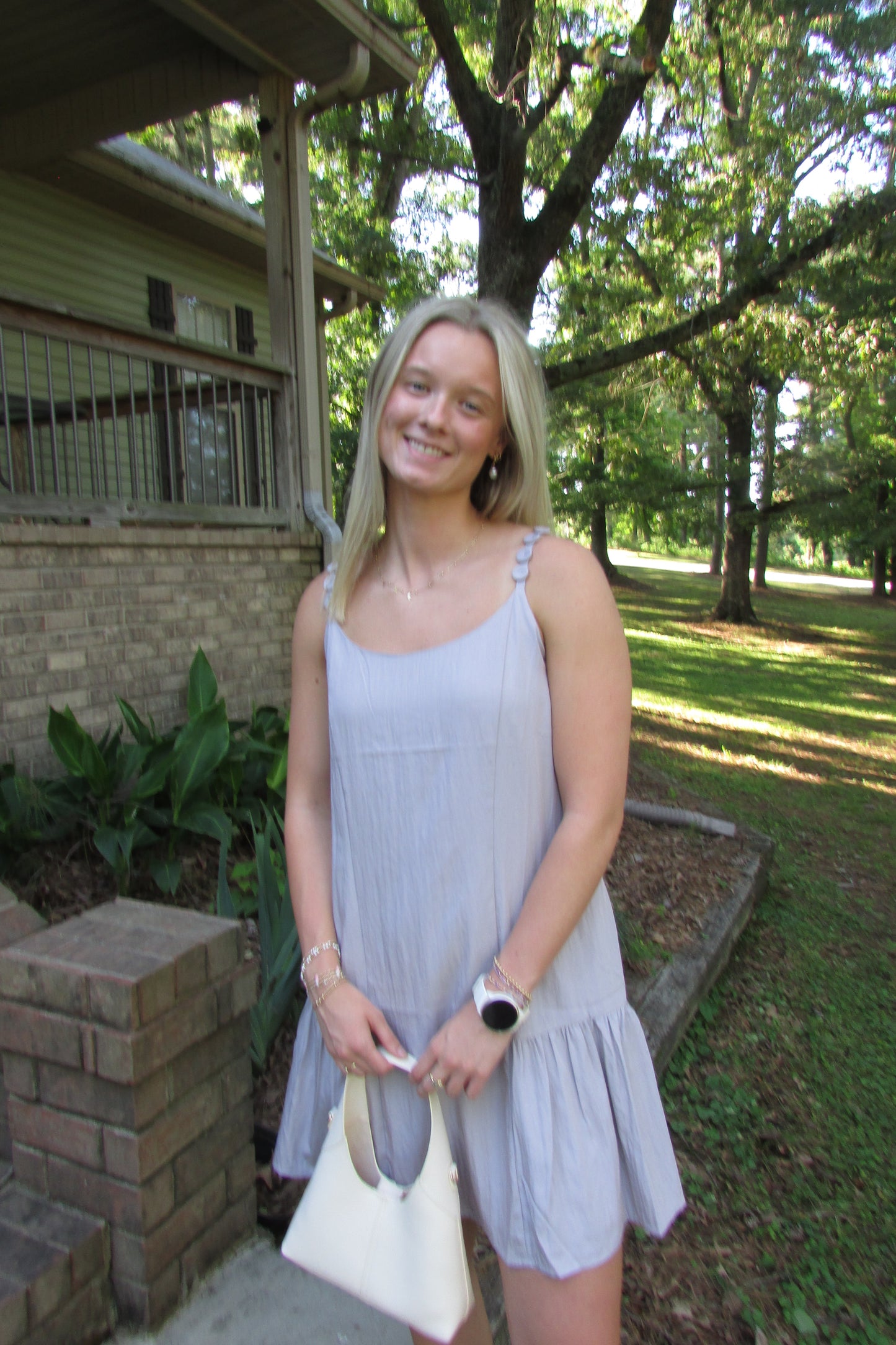 Lavender Plum Button Dress