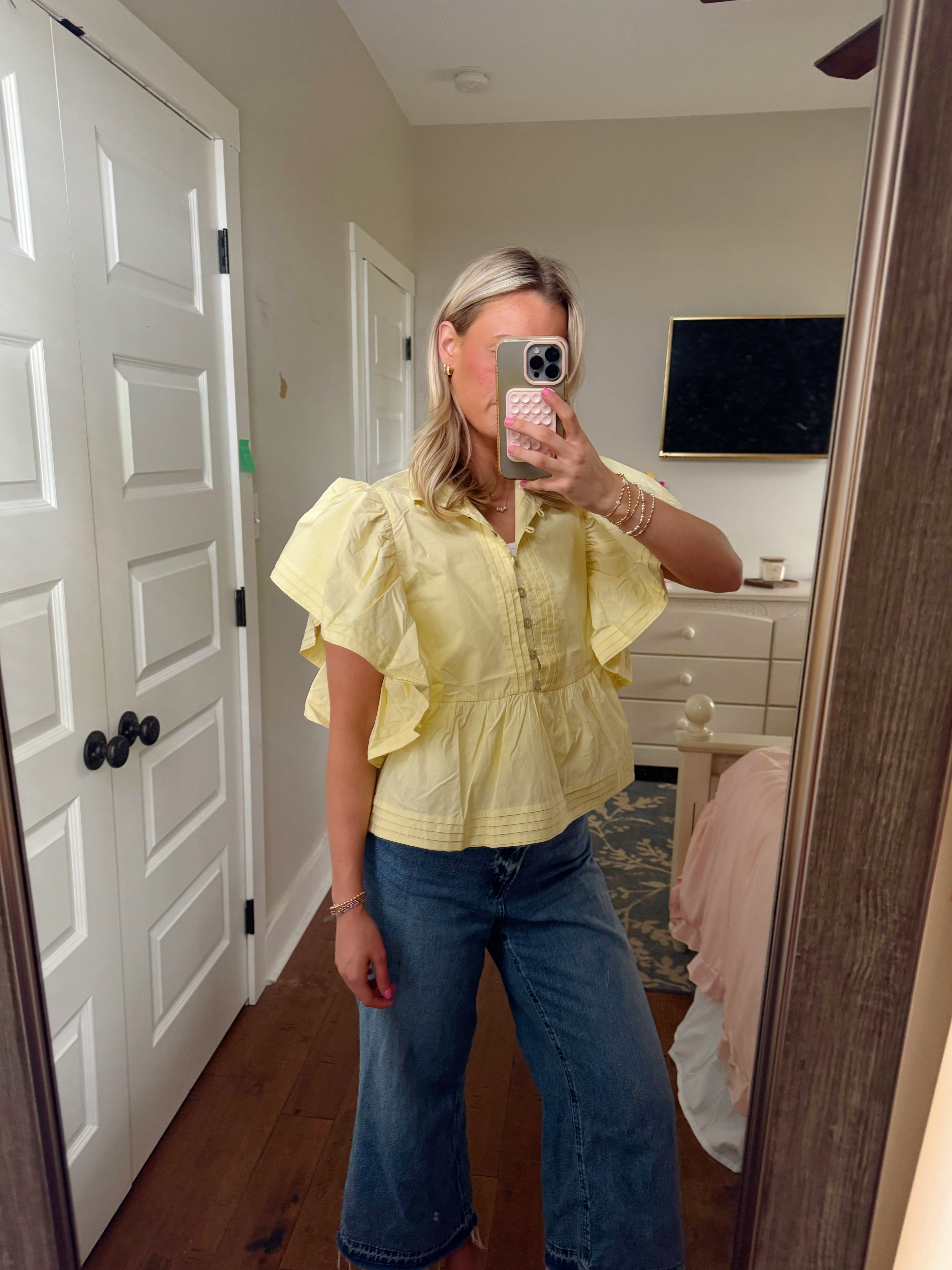Pink Lemonade Ruffle Top