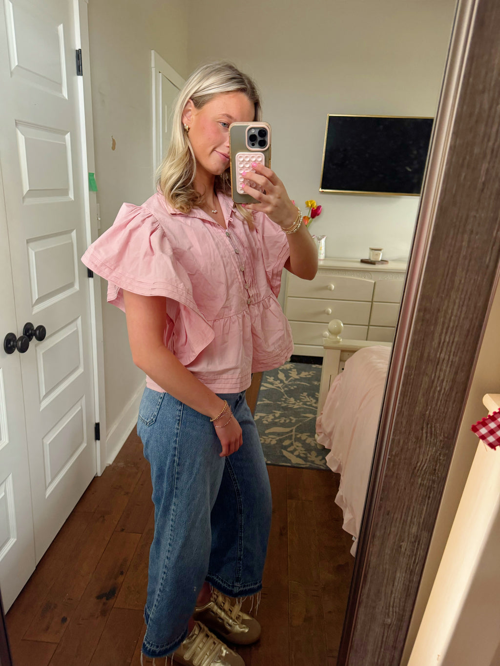 Pink Lemonade Ruffle Top