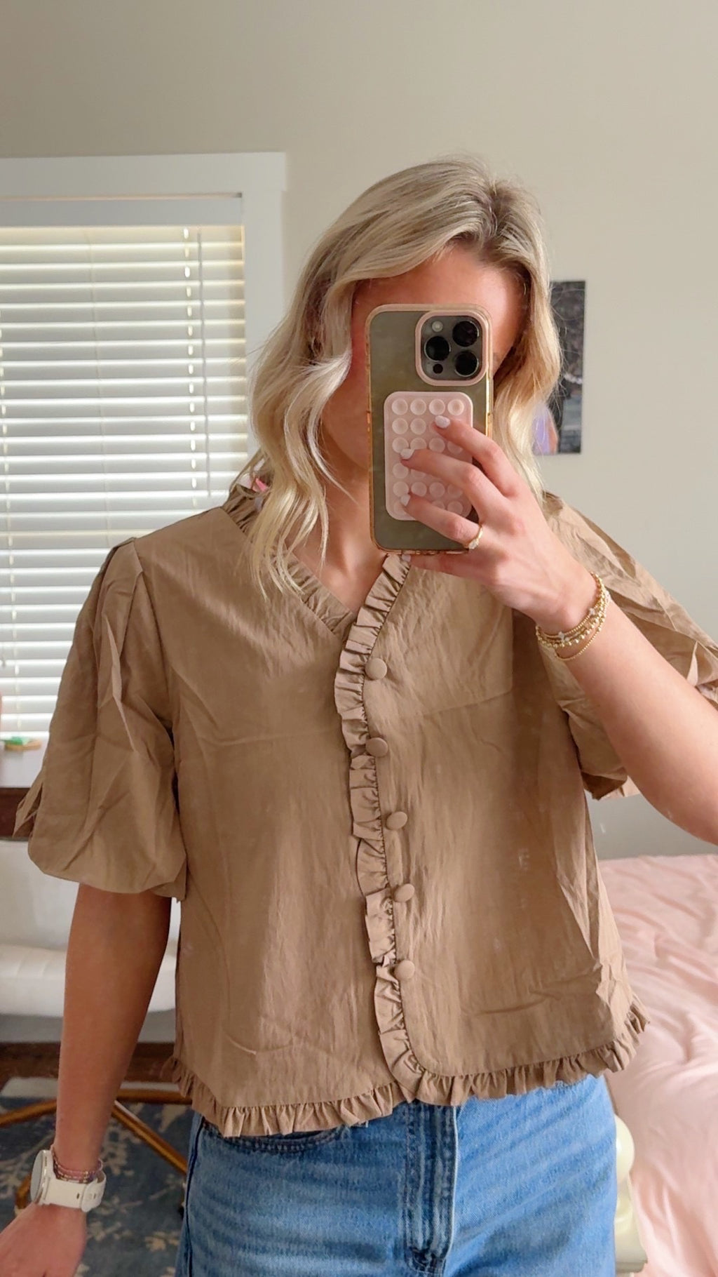 Bubble Sleeve Top
