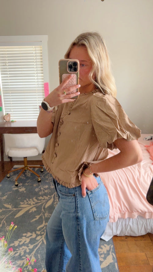 Bubble Sleeve Top