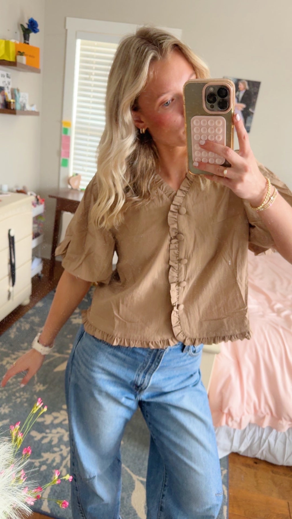 Bubble Sleeve Top